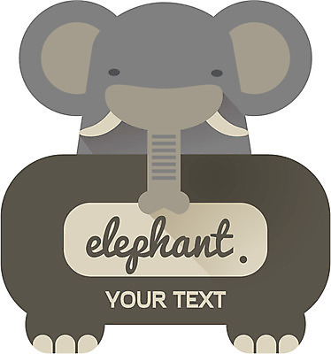 모양 동물 상징 백그라운드 스티커 일러스트 텍스트 코끼리 사람없음 라벨 웹 심볼 배지 엘리먼트 국내일러스트 AI파일 인터넷 포유류 프레임 파일형식 벡터