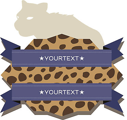 모양 동물 리본 상징 백그라운드 스티커 무늬 일러스트 텍스트 사람없음 라벨 웹 심볼 배지 치타 엘리먼트 국내일러스트 AI파일 인터넷 포유류 프레임 파일형식 벡터