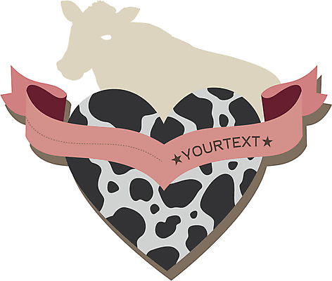 모양 동물 리본 상징 백그라운드 스티커 무늬 일러스트 텍스트 사람없음 라벨 웹 하트 심볼 젖소 배지 얼룩무늬 엘리먼트 국내일러스트 AI파일 인터넷 프레임 소 파일형식 벡터