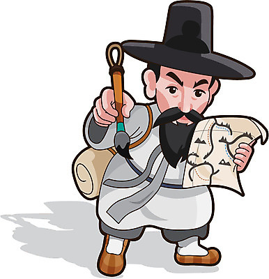 캐릭터 남자 지도 일러스트 한명 사람 동양인 성인 한국인 붓 역사 그림 위인 김정호 학자 남자만 남자한명만 성인남자만 성인만 일러캐릭터 AI파일 갓모자 직업 모자_잡화 1 전통소품 인종 파일형식 벡터