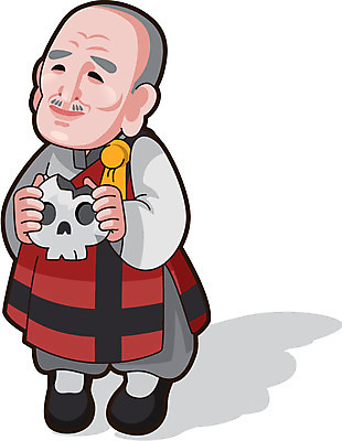 캐릭터 남자 종교 불교 일러스트 해골 한명 사람 동양인 성인 한국인 역사 승려 위인 승복 원효대사 남자만 남자한명만 성인남자만 성인만 불교캐릭터 일러캐릭터 AI파일 1 뼈 인종 성직자 파일형식 벡터