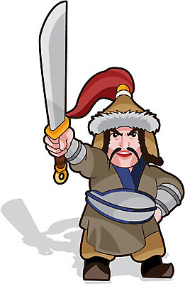 캐릭터 남자 일러스트 한명 사람 동양인 성인 역사 칼 몽골 위인 장군 몽골인 남자만 남자한명만 성인남자만 성인만 일러캐릭터 AI파일 외국인 직업 1 아시아 인종 파일형식 벡터