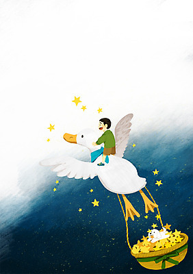 PSD 동물 남자 별 어린이 일러스트 밤하늘 오리 함께함 한명 사람 바구니 우주 비행 개 강아지 소통 남자만 남자한명만 어린이만 소년만 소년한명만 국내일러스트 자연요소 1 컨셉 포유류 조류 하늘 반려동물 야간 파일형식