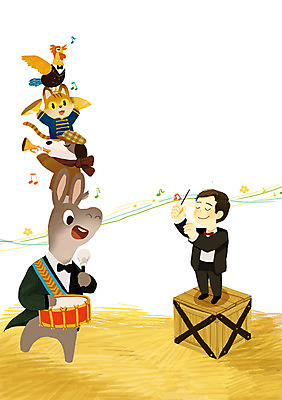 PSD 동물 남자 어린이 악기 음악 연주 일러스트 함께함 한명 사람 정장 상자 농장 고양이 닭 악단 개 강아지 북 트럼펫 지휘자 징 지휘 당나귀 소통 남자만 남자한명만 어린이만 소년만 소년한명만 국내일러스트 1 옷 컨셉 농업 포유류 조류 문화예술 타악기 국악기 반려동물 음악가 말_동물 금관악기 파일형식