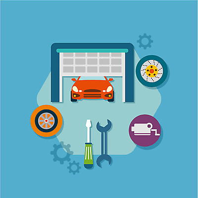 백그라운드 일러스트 자동차 사람없음 공구 바퀴 플랫 수리 엔진 자동차정비 카센터 국내일러스트 AI파일 육상교통 도구 센터 파일형식 벡터