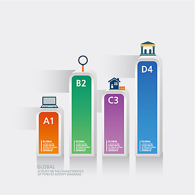 알파벳 영어 컬러 백그라운드 일러스트 돋보기 부동산 그래프 사람없음 건물 경제 노트북 컬러풀 숫자 인포그래픽 검색 국내일러스트 AI파일 문자 건축물 전자제품 재산 파일형식 벡터