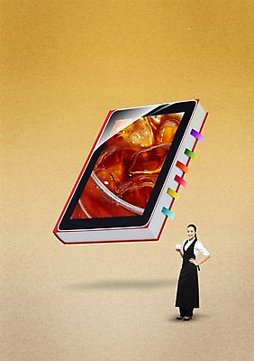 PSD 외국인 편집 편집이미지 여자 백그라운드 한명 사람 동양인 성인 책 태블릿 3D 얼음 앞치마 바리스타 아이스티 여자만 여자한명만 성인여자만 성인만 편집3D 자연요소 직업 1 음료 인종 전자제품 스마트기기 디지털합성 파일형식