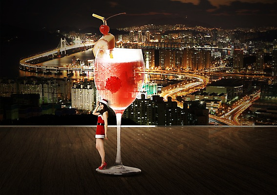 전신 PSD 편집이미지 여자 크리스마스 야경 산타모자 산타옷 잔 주류 한명 사람 동양인 성인 빛 한국인 도시 칵테일 칵테일잔 여자만 여자한명만 성인여자만 성인만 이미지편집 모자_잡화 1 식기 옷 기념일 음료 술잔 인종 야간 파일형식 풍경_경치