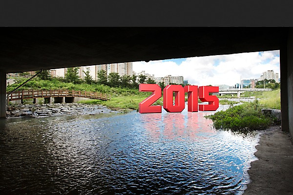 주간 PSD 편집 편집이미지 백그라운드 새해 사람없음 야외 물 3D 상처 2015년 다리밑 탄천 편집3D 자연요소 강 다리_건축물 연도 아래 디지털합성 파일형식