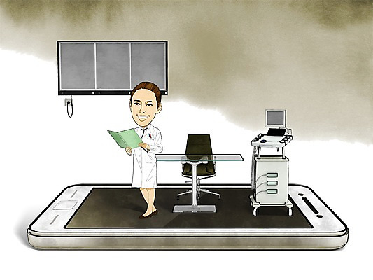 PSD 라이프스타일 여자 백그라운드 일러스트 건강 병원 한명 사람 성인 스마트폰 진료 의사 가운 의사가운 스마트 파일 여자만 여자한명만 성인여자만 성인만 국내일러스트 1 옷 컨셉 의학 생활 핸드폰 스마트기기 의료진 파일형식