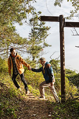 포토 JPG 주간 전신 나무 남자 아들 50대 여행 가족 한국 사람 성인 취미 야외 두명 옆모습 30대 부모 제주도 걷기 손잡기 등산 한국인 자녀 아빠 등산복 즐거움 상쾌 오름 부자지간 성인남자만 국내포토 자연요소 식물 옷 감정 아시아 뷰포인트 중년 관계 모션 동양인 장년 트래킹 남자만 성인만 파일형식