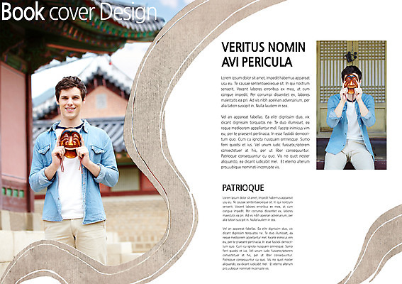 PSD 서양인 외국인 백인 템플릿 편집 한국문화 한국전통 전통 표지디자인 북디자인 출판디자인 남자 내지 전통문화 문화 여행 백그라운드 북커버 한국 서기 웃음 들기 사람 앉기 팜플렛 상반신 20대 성인 두명 여행객 탈 국내여행 양반탈 남자만 성인남자만 청년만 청년남자만 성인만 이미지템플릿 동양문화 아시아 모션 표정 가면 인종 청년 전통탈 파일형식