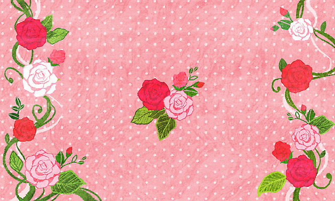 모양 PSD 식물 꽃 분홍색 컬러 백그라운드 잎 패턴 일러스트 사람없음 장미 물방울무늬 덩굴 국내일러스트 무늬 파일형식