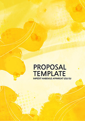 템플릿 표지 텍스트 사람없음 노란색 물감 프레젠테이션 문서템플릿 서식 레이아웃 문서 제안서 이미지템플릿 AI파일 컬러 미술도구 파일형식 벡터