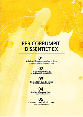 템플릿 내지 텍스트 사람없음 노란색 물감 프레젠테이션 문서템플릿 서식 레이아웃 문서 제안서 목차 이미지템플릿 AI파일 컬러 미술도구 파일형식 벡터