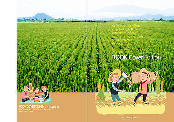 PSD 템플릿 편집 모자 표지디자인 북디자인 출판디자인 여자 표지 남자 어린이 음식 백그라운드 북커버 논 서기 사람 앉기 팜플렛 여러명 성인 라이프 농사 벼 농촌 귀농 벼농사 새참 이미지템플릿 잡화 다수 농업 모션 곡류 생활 시골 파일형식