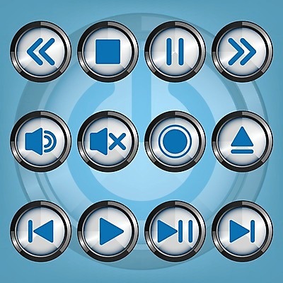 EPS 해외이미지 디자인 음악 백그라운드 일러스트 놀이 버튼 화살 그래픽 파란색 빛 세트 3D 금속 디지털 검은색 웹 소리 판넬 심볼 오브젝트 사인 시작 오디오 배지 광택 일시정지 고립 그만 다음 엘리먼트 인터페이스 플레이어 스타일 해외202004 해외일러스트 컬러 인터넷 재질 문화예술 전자제품 디지털합성 파일형식 벡터 이미지허브