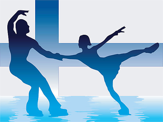 EPS 해외이미지 커플 스포츠 겨울 일러스트 핀란드 얼음 게임 깃발 춤 메달 승자 전국 챔피언 해외202004 해외일러스트 자연요소 계절 관계 놀이 문화예술 북유럽 상_상패 파일형식 벡터 이미지허브