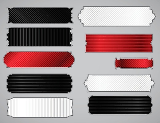 EPS 해외이미지 모양 디자인 배너 리본 백그라운드 일러스트 추상 미술 장식 빨간색 세트 검은색 흰색 수집 서식 해외202004 해외일러스트 컬러 무늬 문화예술 파일형식 벡터 이미지허브