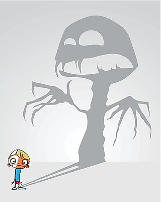 EPS 해외이미지 어린이 일러스트 그림자 유령 무서움 몬스터 해외202004 해외일러스트 감정 사람 파일형식 벡터 이미지허브