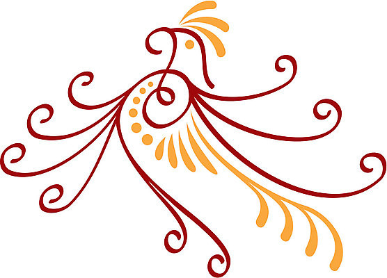 EPS 해외이미지 날개 오렌지 일러스트 조류 장식 빨간색 소용돌이 해외202004 해외일러스트 동물 컬러 과일 회오리 파일형식 벡터 이미지허브