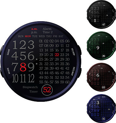 EPS 해외이미지 시계 일러스트 빨간색 초록색 파란색 빛 숫자 디지털 검은색 흰색 시간 원형 손목시계 전자 공포 타이머 고립 분 엘리먼트 초시계 방식 해외202004 해외일러스트 도형 문자 컬러 장신구 파일형식 벡터 이미지허브