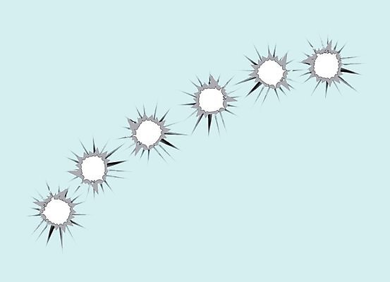 EPS 해외이미지 무기 일러스트 유리 미술 그래픽 금속 손상 총 구멍 위험 그림 총알 해외202004 해외일러스트 컨셉 재질 문화예술 파일형식 벡터 이미지허브