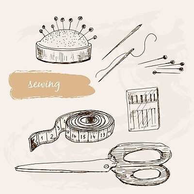 EPS 해외이미지 선 백그라운드 일러스트 장신구 추상 취미 세트 수확 면 고리 뜨개질 실 낙서 상품 바느질 스케치 공예 그림 얼레 해외202004 해외일러스트 무늬 농업 미술 파일형식 벡터 이미지허브