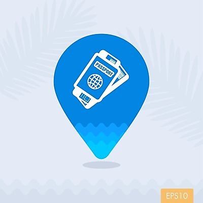 EPS 해외이미지 여행 지도 일러스트 휴가 여름 여행객 티켓 심볼 항공 사인 문서 여권 위치 승객 통과 고립 신분증 충고 이민 해외202004 해외일러스트 계절 이동 사람 증명서 파일형식 벡터 이미지허브