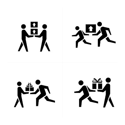 EPS 해외이미지 직업 손 남자 일러스트 노동자 선물 사람 동양인 소년 상자 화물 잡기 배달원 우체부 판지 캡모자 해외202004 해외일러스트 모자 어린이 모션 인종 신체부위 운송업 파일형식 벡터 잡화 산업 이미지허브