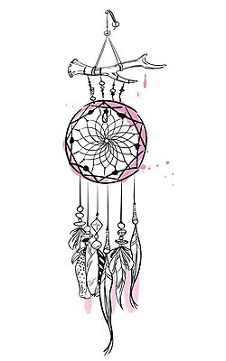 EPS 해외이미지 전통 일러스트 사람없음 장식 꿈 구슬 깃털 부적 드림캐쳐 해외202004 해외일러스트 파일형식 벡터 이미지허브