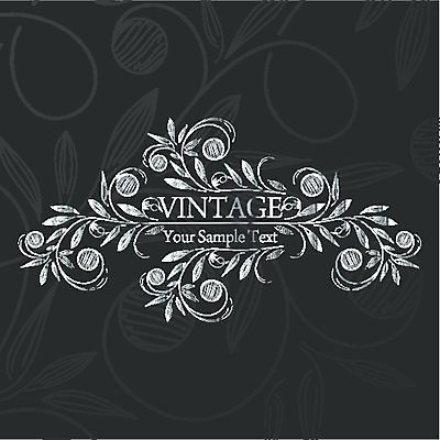 EPS 해외이미지 백그라운드 잎 라인일러스트 일러스트 타이포그라피 사람없음 검은색 빈티지 잎줄기 해외202004 해외일러스트 식물 문자 줄기 컬러 컨셉 파일형식 벡터 이미지허브