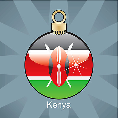 EPS 해외이미지 크리스마스 겨울 일러스트 전구 아프리카 휴가 선물 깃발 심볼 사인 케냐 전국 해외202004 해외일러스트 계절 기념일 나라 파일형식 벡터 이미지허브
