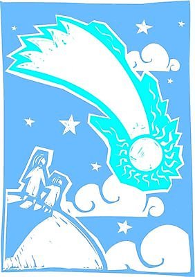 EPS 해외이미지 별 일러스트 관찰 유머 떨어짐 야간 유성 충격 공상 천문학 목판화 혜성 해외202004 해외일러스트 자연요소 교육 감정 컨셉 모션 파일형식 벡터 이미지허브