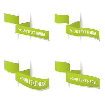 EPS 해외이미지 리본 스티커 일러스트 사람없음 연두색 세트 라벨 공백 감싸기 해외202004 해외일러스트 모션 프레임 초록색 파일형식 벡터 이미지허브