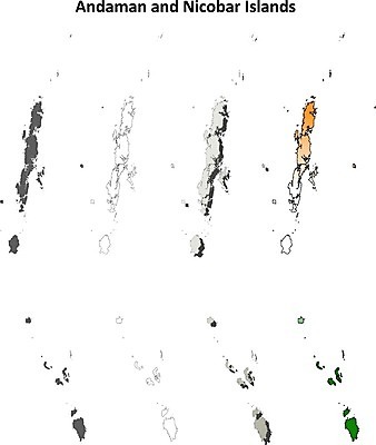 EPS 해외이미지 디자인 실루엣 섬 여행 백그라운드 지도 패턴 일러스트 세트 3D 공백 경계선 인도인 윤곽 영토 지역 고립 안다만 디테일 해외202004 해외일러스트 외국인 선 바다 무늬 촬영기법 동양인 디지털합성 경계 파일형식 벡터 이미지허브