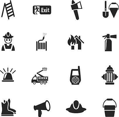 EPS 해외이미지 일러스트 출입구 뿔 부츠 계단 헬멧 소방관 삽 양동이 라디오 도끼 호스 얼레 소화전 해외202004 해외일러스트 신발 전자제품 안전장비 보호장비 구조원 소방 파일형식 벡터 이미지허브