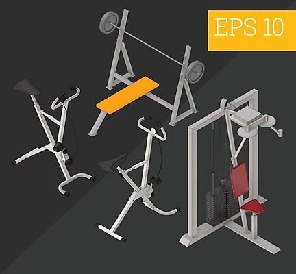 EPS 해외이미지 스포츠 벤치 일러스트 건강 세트 운동 금속 자전거 기계 아령 장비 당기기 무게 몸무게 만화 보디빌딩 철 오브젝트 체육관 언론 역도 무거움 사이클링 고립 궤 리프팅 엘리먼트 해외202004 해외일러스트 의자 모션 재질 바이크 헬스 육상스포츠 파일형식 벡터 이미지허브