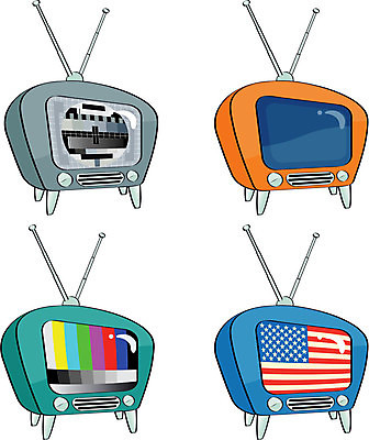 EPS 해외이미지 백그라운드 일러스트 새로움 세트 스크린 검은색 텔레비전 흰색 4 만화 신호 조절 고립 옛날 접수 해외202004 해외일러스트 컬러 컨셉 전자제품 숫자 파일형식 벡터 이미지허브