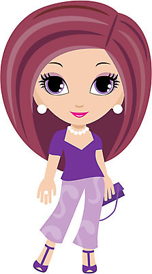 EPS 해외이미지 디자인 옷 여자 얼굴 어린이 신발 가방 일러스트 바지 갈색머리 사람 컬러풀 유행 만화 제비꽃 심볼 만족 블라우스 라일락 고립 스타일 해외202004 해외일러스트 헤어스타일 잡화 꽃 감정 컬러 상의 하의 신체부위 파일형식 벡터 이미지허브