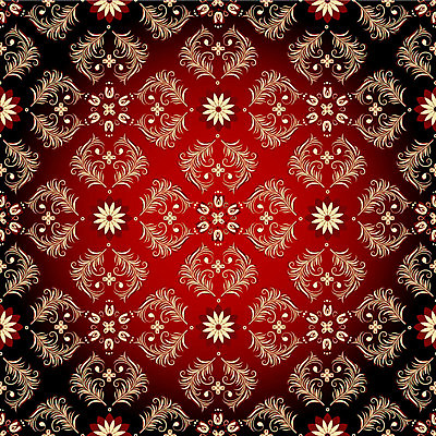 EPS 해외이미지 디자인 꽃 백그라운드 잎 패턴 일러스트 사람없음 빨간색 패턴백그라운드 화려 해외202004 해외일러스트 식물 컬러 컨셉 무늬 파일형식 벡터 이미지허브