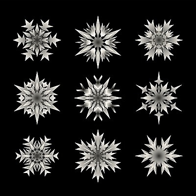 EPS 해외이미지 겨울 일러스트 새해 사람없음 세트 검은색 회색 눈송이 고립 눈꽃무늬 엘리먼트 해외202004 해외일러스트 계절 컬러 무늬 눈꽃 눈_날씨 파일형식 벡터 이미지허브