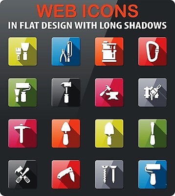 EPS 해외이미지 일러스트 울타리 페인트 도구 붓 선택 망치 모종삽 심볼 롤러 캘리퍼스 해외202004 해외일러스트 컨셉 담장 공구 삽 파일형식 벡터 이미지허브