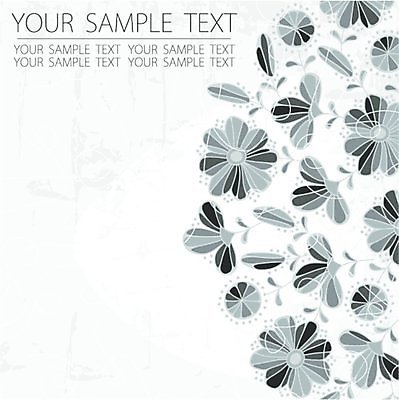 EPS 해외이미지 꽃 백그라운드 일러스트 타이포그라피 사람없음 회색 흰색 빈티지 해외202004 해외일러스트 식물 문자 컬러 컨셉 파일형식 벡터 이미지허브