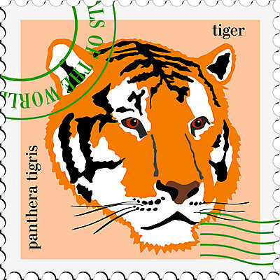 EPS 해외이미지 디자인 배너 종이 야생동물 인터넷 일러스트 자연 추상 미술 사무실 깃발 호랑이 숲 편지 진홍색 우표 해외202004 해외일러스트 동물 무늬 비즈니스 포유류 문화예술 빨간색 생태계 파일형식 벡터 이미지허브