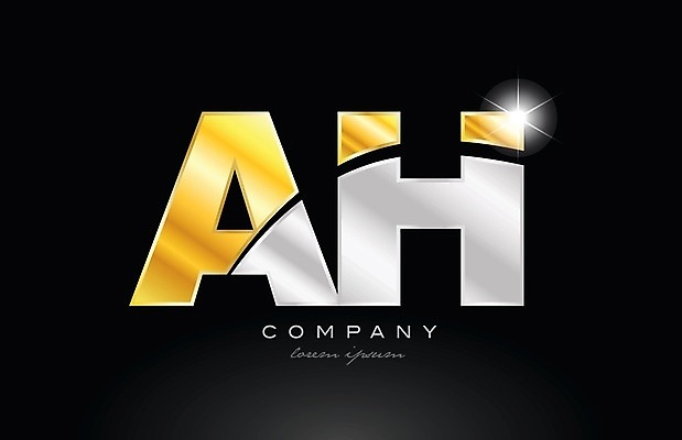 EPS 해외이미지 모양 템플릿 디자인 알파벳 백그라운드 일러스트 회사 비즈니스 금속 검은색 회색 황금 은색 편지 심볼 신분 A H 엘리먼트 활자 해외202004 해외일러스트 영어 컬러 재질 활자판 파일형식 벡터 이미지허브