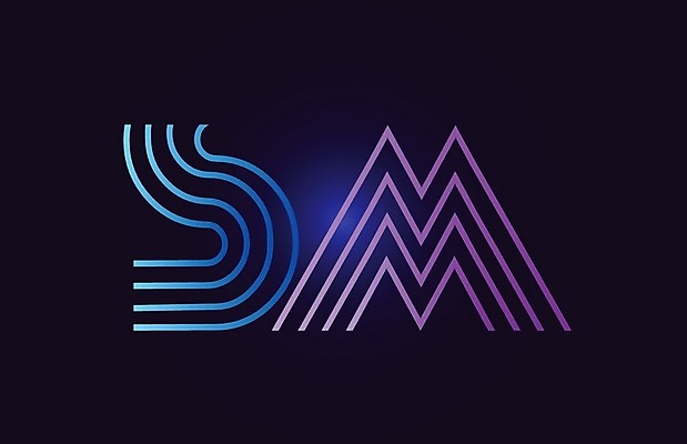 EPS 해외이미지 모양 템플릿 디자인 알파벳 선 분홍색 백그라운드 일러스트 회사 비즈니스 추상 경사 타이포그라피 파란색 흰색 편지 심볼 신분 S M 엘리먼트 활자 레터링 해외202004 해외일러스트 문자 영어 컬러 무늬 활자판 파일형식 벡터 이미지허브