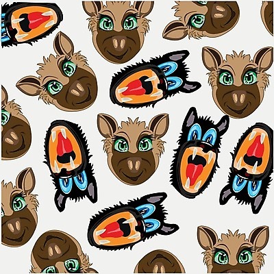 EPS 해외이미지 동물 디자인 패턴 일러스트 장식 입 개 위험 흰배경 코믹 늑대 해외202004 해외일러스트 백그라운드 컨셉 무늬 포유류 신체부위 흰색 파일형식 벡터 이미지허브