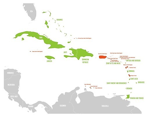 EPS 해외이미지 바다 섬 지도 오렌지 일러스트 초록색 지구본 라벨 미국 회색 만 이름 땅 벨리즈 윤곽 지역 쿠바 바하마 자메이카 지도책 지리 해외202004 해외일러스트 컬러 북아메리카 과일 프레임 책 중앙아메리카 파일형식 벡터 이미지허브