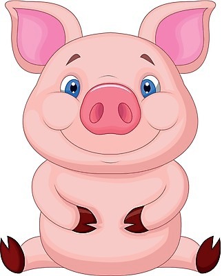 EPS 해외이미지 클립아트 동물 캐릭터 행복 음식 분홍색 일러스트 포유류 미소 앉기 농장 가축 아기 돼지 만화 코믹 고립 마스코트 바보 해외202004 해외일러스트 일러캐릭터 감정 컬러 농업 모션 표정 사람 파일형식 벡터 이미지허브